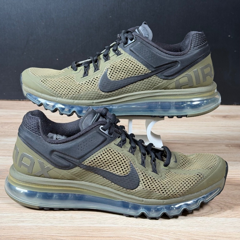 Nike Air Max 2017 Mens Size 9.5 Olive Green Black Running Shoes FZ3156-222